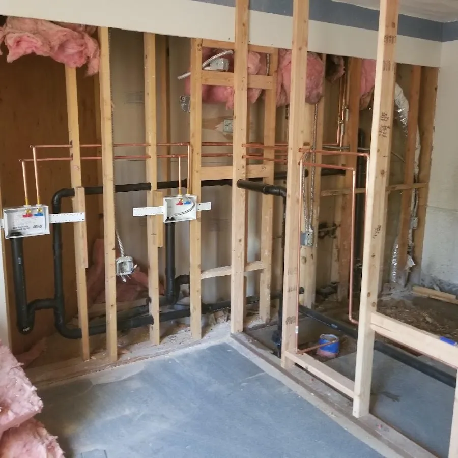 Copper pipe rough-in and plumbing installation in Basehor